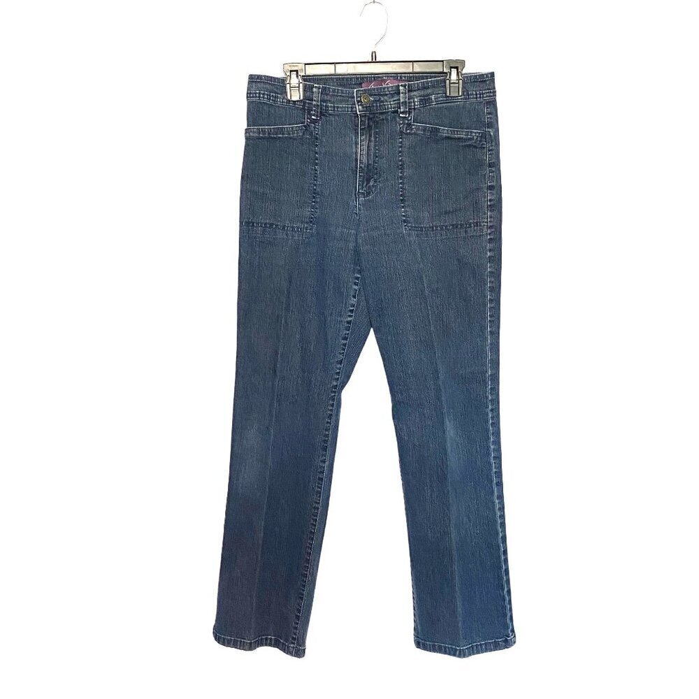 Gloria Vanderbilt Straight Leg Denim Jeans Blue‎ Stretchy Women’s Size 10